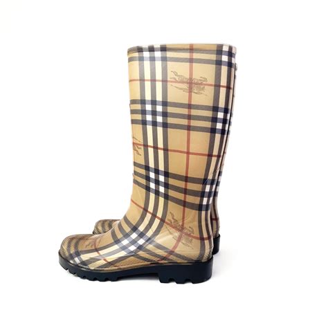 burberry gum boots|Burberry boots with clear heels.